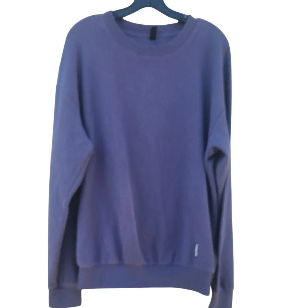 Comfrt Waffle Lounge Long Sleeve Small Oversized Soft Thermal Relax Blue Comfy - Picture 1 of 4